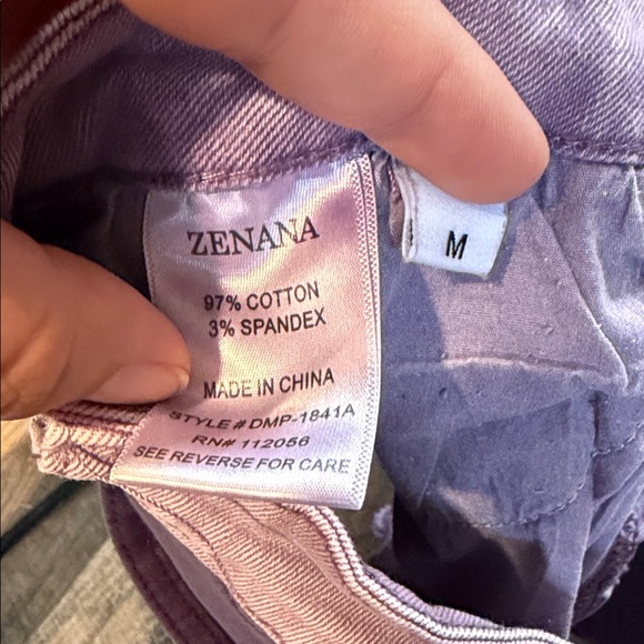 Zenana Outfitters Lavender Jean Shorts - Picture 3 of 4